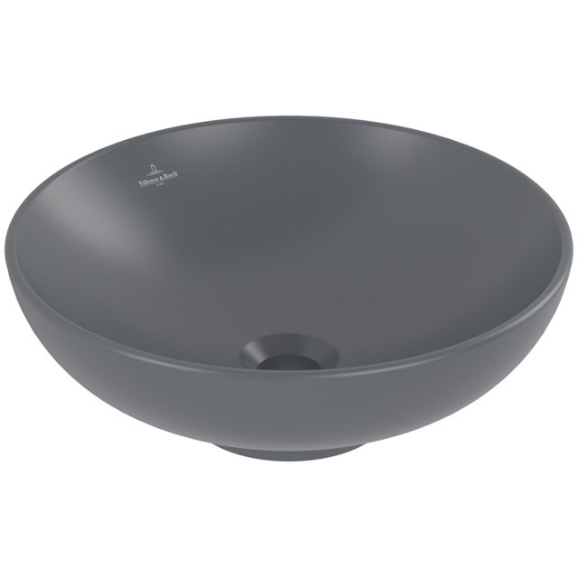 VILLEROY & BOCH - Aufsatzwaschbecken Loop&Friends 420x 420mm Rund m. ÜL. Graphite CeramicPlus