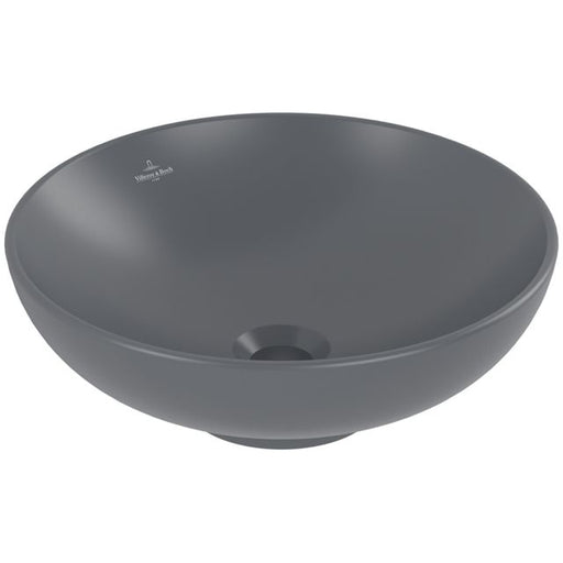 VILLEROY & BOCH - Aufsatzwaschbecken Loop&Friends 420x 420mm Rund m. ÜL. Graphite CeramicPlus