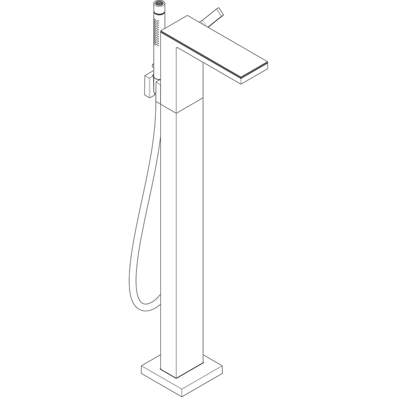 Hansgrohe - Wannenmischer Axor MyEdition Fertigset zur Bodenmontage mattschwarz