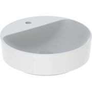 Geberit Vertriebs - Aufsatz-WT VARIFORM, rund, d:450mm mit Hahnloch, o. Ül., weiß, KeraTect