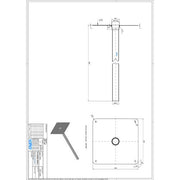 Lorowerk - Sperier m. Klebeflansch 15072. 800mm DN40