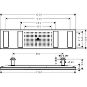Hansgrohe - Kopfbrause 1200 4jet Axor ShowerHeaven chrom mit Lichtm.5000 K