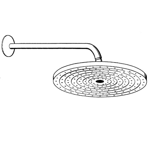 Hansgrohe - Regenbrause RAINDANCE Air 240 mit Brausearm 389mm 27474810 satinox