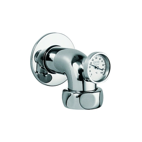 Grohe - Abgangsbogen Ausladung 90mm12444 mit Thermometer 1 1/2x5/4 chrom