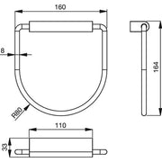 Ideal Standard - Handtuchring CONNECT N1384AA schwenkbar chrom