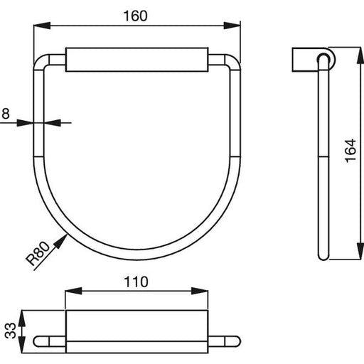 Ideal Standard - Handtuchring CONNECT N1384AA schwenkbar chrom