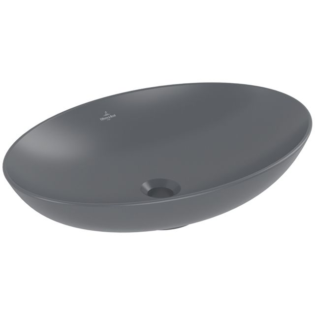 VILLEROY & BOCH - Aufsatzwaschbecken Loop&Friends 620x 420mm Oval m. ÜL. Graphite CeramicPlus