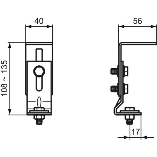 Ideal Standard - Umrüstset für Eckinstallation PROSYS, für ProSys 80M und 120M