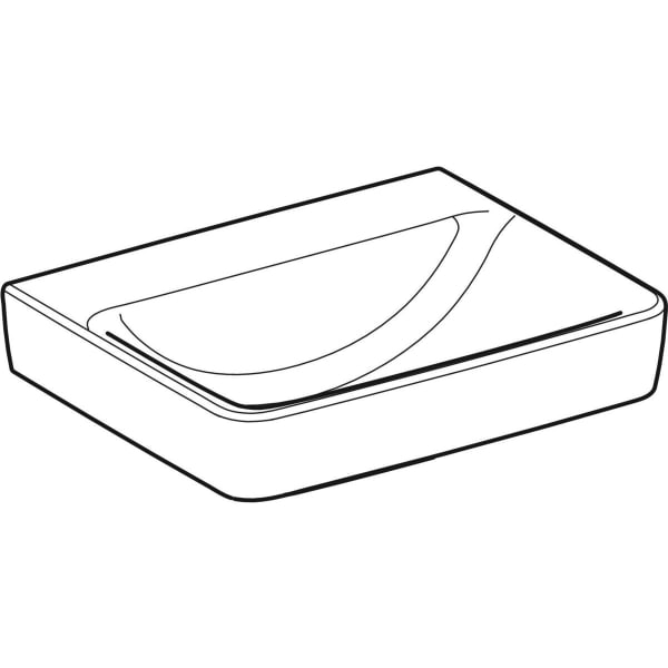 Geberit Vertriebs - RENOVA Plan Waschtisch, 55x44cm o. Hl., o. Ül., weiß, KeraTect, NEU