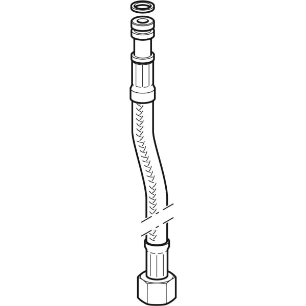 Geberit Vertriebs - Panzerschlauch Warmwasser zu WT-Armaturen Typen 185/186
