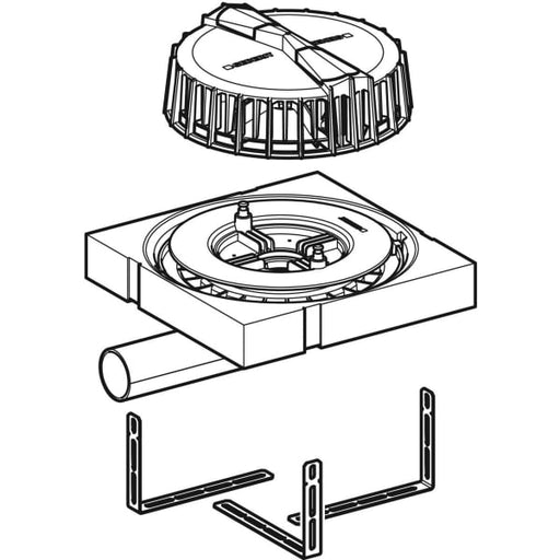 Geberit Vertriebs - Pluvia Dachwassereinlauf: 9l/s Abgang horizontal