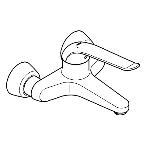 Grohe - WT EHM EUROECO SPECIAL 32778 Wandm. Gussauslauf Ausladung 204mm chrom