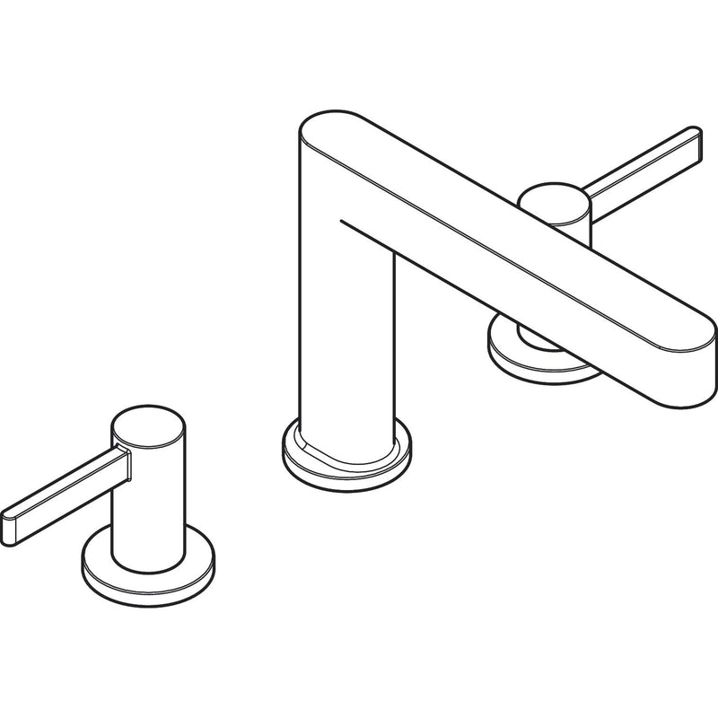 Hansgrohe - 3-Loch Waschtischarmatur 110 FINORIS mit Push-Open Ablaufgarnitur mattschwarz