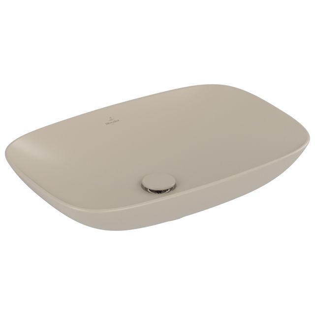 VILLEROY & BOCH - Aufsatzwaschbecken Loop&Friends 620x 420mm Rechteck o. ÜL. Almond CeramicPlus