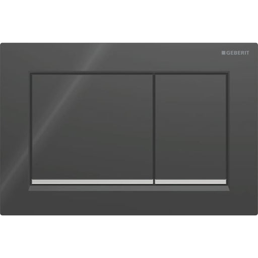 Geberit Vertriebs - Omega20 (ex Omega30) BetPl., 2-M-Sp. Square, schwarz /hgl.verchr