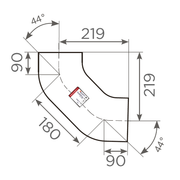 Fornatis - Doppelbogen DN 150 88 Grad