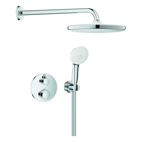 Grohe - UP-Duschsystem Grohtherm 103996 rund 2 ASV für Duschrahmen Mono chrom
