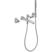 Hansgrohe - 3-Loch Fertigset Wannemisch.Wand UP Axor Citterio C mit HB Cubic cut chrom