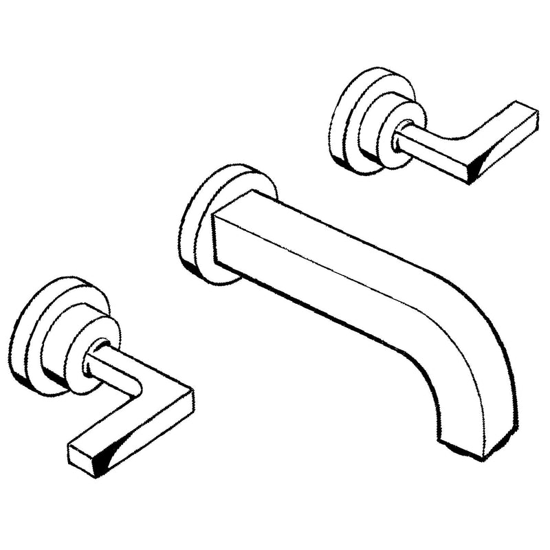 Hansgrohe - 3-Loch WT-Armatur AXOR CITTERIO 39315000 chrom m.Hebelgriff