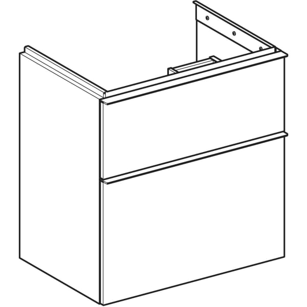 Geberit Vertriebs - iCon Unterschrank f. WT, verk. Ausld. 59,2x61,5x41,6cm, sandgrau