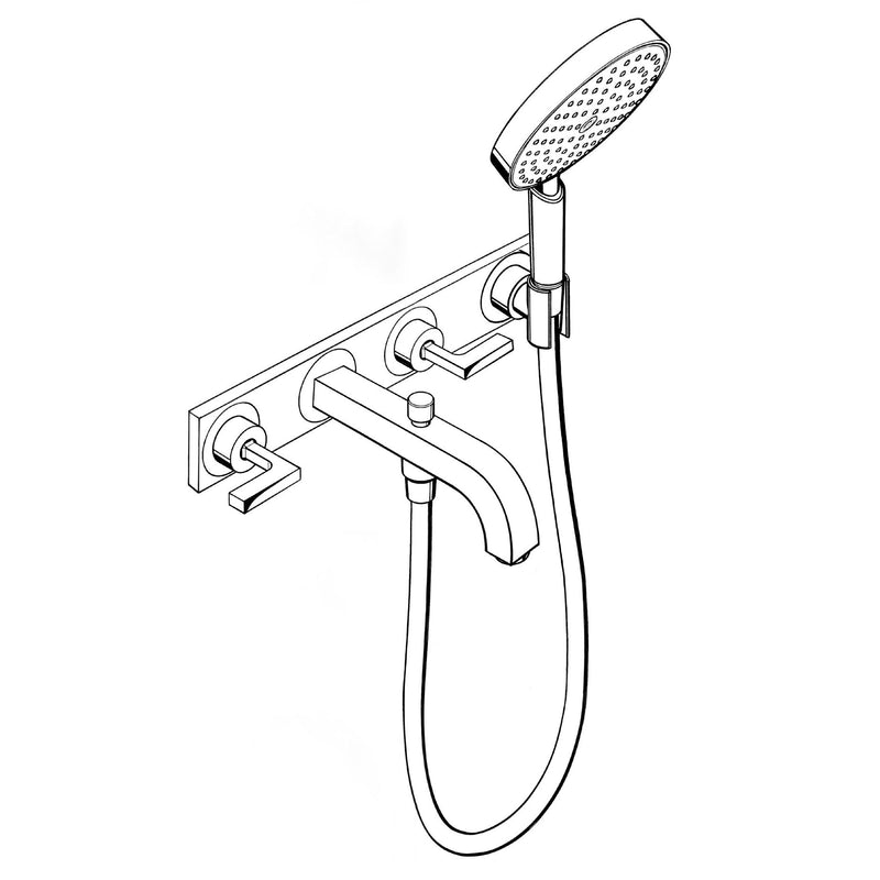 Hansgrohe - 3-Loch Wannenarmatur AXOR CITTERIO 39442000 chrom m.Hebelgriff