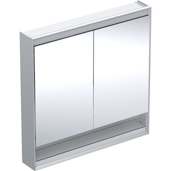 Geberit Vertriebs - ONE Spiegelschrank mit Ni/Comf.Light 2 Türen, AP-Mont., 90x90x15cm, alu