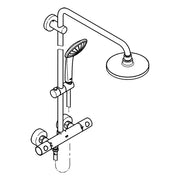 Grohe - Duschsystem EUPHORIA 27296001 450mm Duscharm mit AP-Brausetherm. chrom