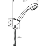 Hansgrohe - Brausenset CROMETTA 85 1jet/Porter C chrom mit Brausenschlauch 1600mm