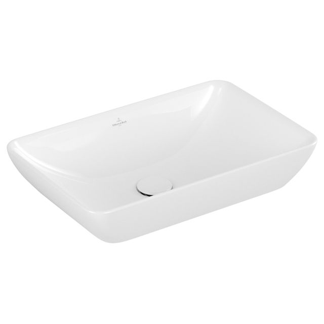 VILLEROY & BOCH - Halbeinbau-Aufsatzwaschtisch VENTICELLO 4113 550x360mm Weiß Alpin C