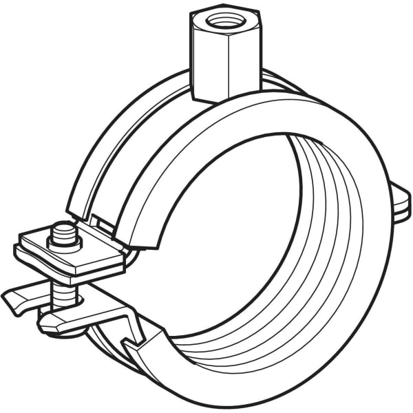Geberit Vertriebs - Rohrschelle gedämmt mit Gewindemuffe M8/M10 di32-37mm