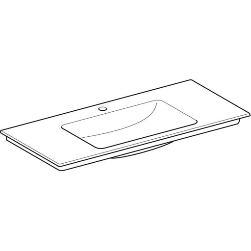 Geberit Vertriebs - ONE Möbelwaschtisch 105x48 cm Abg.verti., m.Hl., o.Ül., weiß, KeraTect