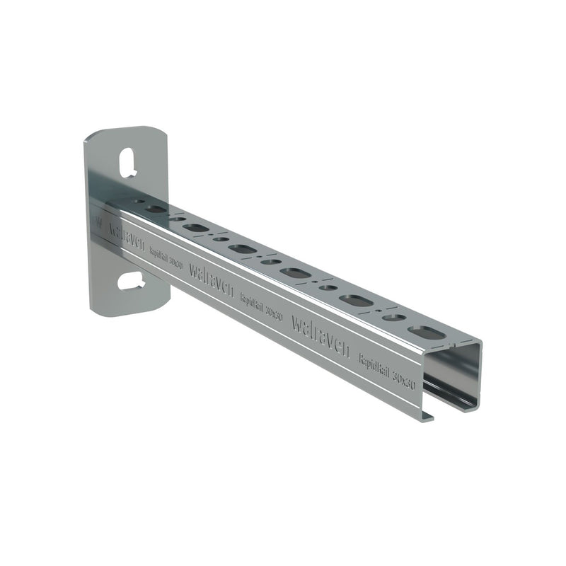 Walraven - Wandkonsole RapidRail 30x30mm ev L: 500 mm mit Schnittmarkierungen