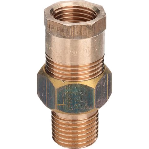 Viega - Rohrverschraubung 3341 konischdichtend 3/4 AG x 3/4 IG Rotgus
