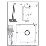 Lorowerk - Speier mit Klebeflansch zum bauseitigem Abkanten 800mm DN70
