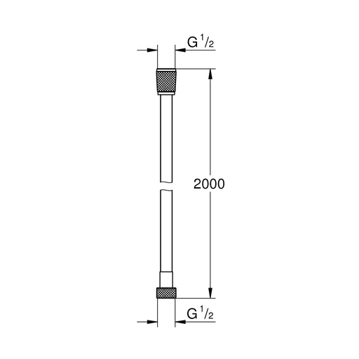 Grohe - Brauseschlauch Silverflex TwistStop 27137_1 2000 mm chrom