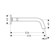 Hansgrohe - 3-Loch WT-Armatur AXOR CITTERIO M 34315 chrom Fertigset langer Auslauf