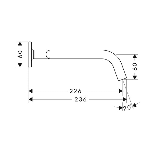 Hansgrohe - 3-Loch WT-Armatur AXOR CITTERIO M 34315 chrom Fertigset langer Auslauf