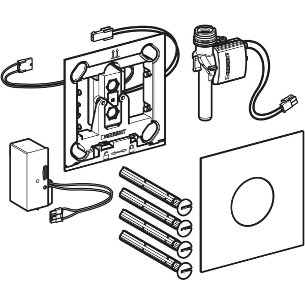 Geberit Vertriebs - Typ 40 UR-Strg. m. elektron. Sp-Ausl. Netz.-Betr., Round, Glas, Lava