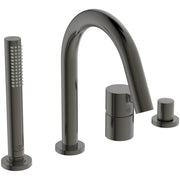 Ideal Standard - 4-Loch Wannenrandarm. JOY, m.Auslauf, Stab-HB u.Umsteller, Magnetic grey