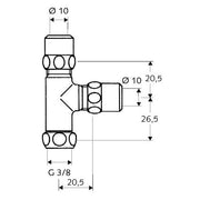 SCHELL - T-Stück 3/8x3/8x3/8 verchr