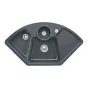 VILLEROY & BOCH - Eck-Spültisch SOLO ECK, 670802 107,5x60,m.Excenterb.,Cplus,graphit