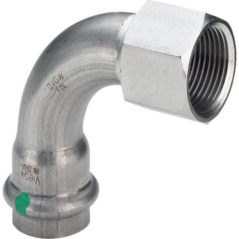 Viega - Bogen 90 Grad SANPRESS Inox 2314.5 22mm x 3/4 IG Edelstahl