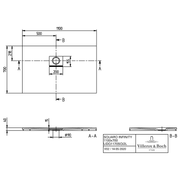 VILLEROY & BOCH - Duschwanne Squaro Infinity 1100x700x40mm re-eckig EB:li Grey
