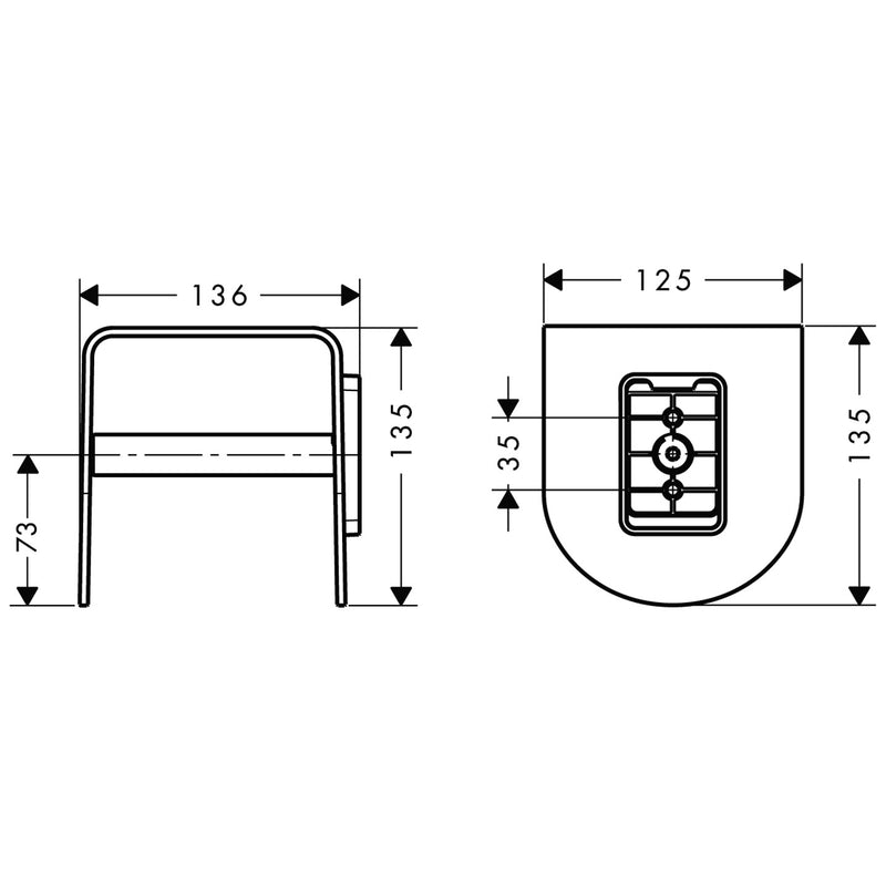 Hansgrohe - Papierrollenhalter AXOR Urquiola 42436000 chrom