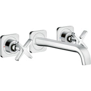 Hansgrohe - 3-L.Waschtischarmatur AXOR CITTERIO E Fertigset Wandmontage chrom