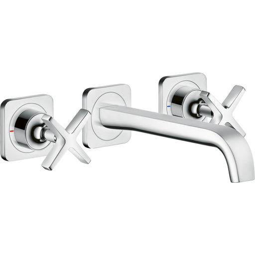 Hansgrohe - 3-L.Waschtischarmatur AXOR CITTERIO E Fertigset Wandmontage chrom