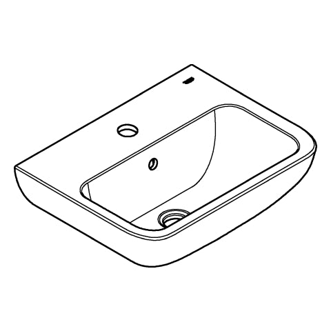 Grohe - Handwaschbecken BauEdge Keramik 39806 wandhängend 450x350mm alpinweiß