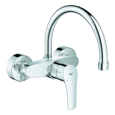 Grohe - EH-Spültischbatterie Eurosmart 32482_3 Wandmontage Ausl. 244mm chrom