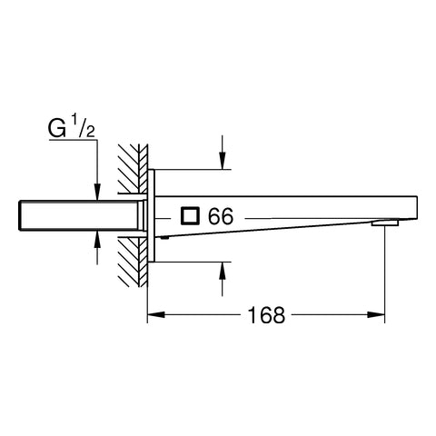 Grohe - Wanneneinlauf PLUS 13404_3 Ausladung 168mm hard graphite gebürstet