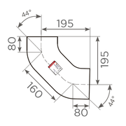 Fornatis - Doppelbogen DN 125 88 Grad